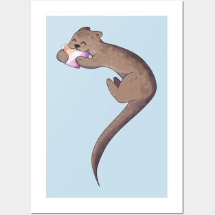 Lesbian Pride Otter Posters and Art